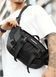 Велика чоловіча поясна сумка бананка для планшета Sambag DynamicDart чорна тканева 80411701m фото 2