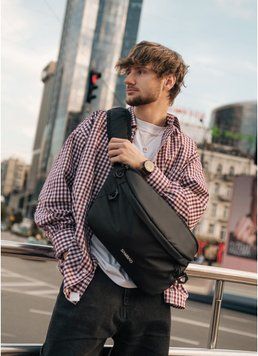 Чоловіча cумка-бананка під ноутбук Sambag Urban Laptop 51411064m фото