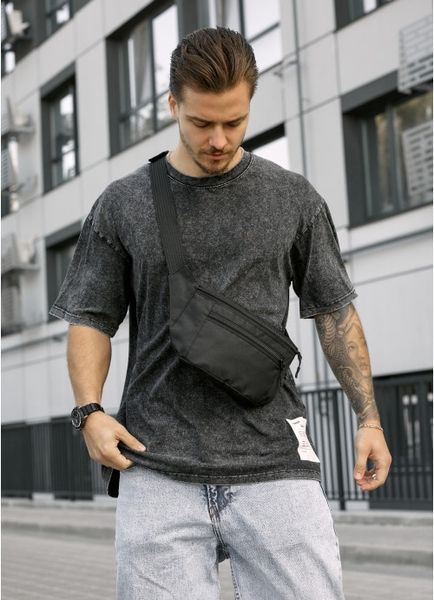 Сумка на пояс бананка Sambag Tirso Max чорний тканевий 80341065m фото