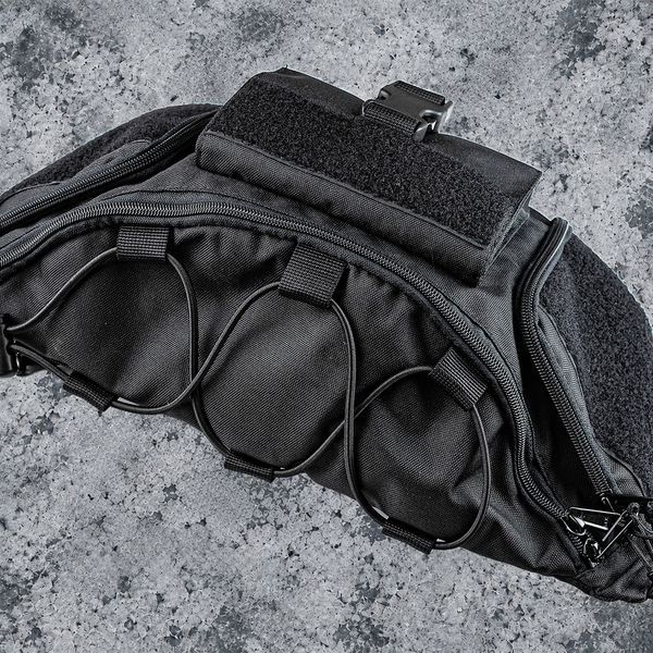 Тактична сумка X8-1 Black містка, 5 кишень &mdash; через плече X84-oxford фото