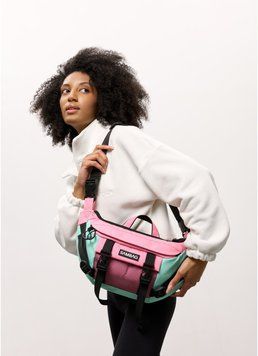 Велика жіноча поясна сумка бананка для планшета Sambag DynamicDart рожева 80411714 фото