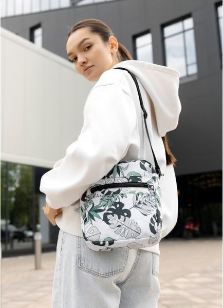 Жіноча сумка через плече месенджер Sambag Makros принт "Leaves" 70278144 фото