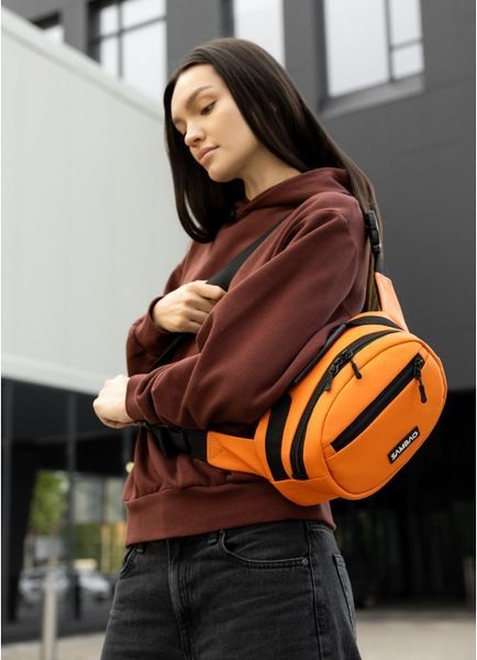 Сумка через плечо женская бананка Sambag Flex оранжевая 85351029 фото