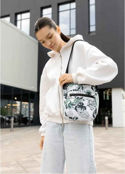 Жіноча сумка через плече месенджер Sambag Makros принт "Leaves" 70278144 фото