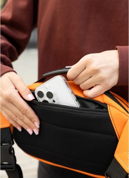 Сумка через плечо женская бананка Sambag Flex оранжевая 85351029 фото
