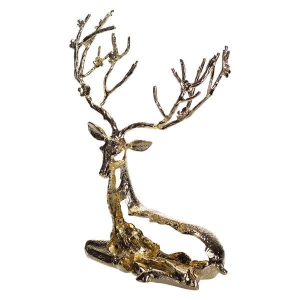 Декоративна фігурка Lying Deer 20х8х25 см металева HP-7-16 HP-7-16 фото