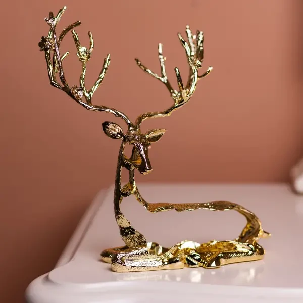 Декоративна фігурка Lying Deer 20х8х25 см металева HP-7-16 HP-7-16 фото