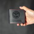 Обкладинка на посвідчення УБД Розвідка (ГУР) чорна з червоною ниткою rubdp440 фото