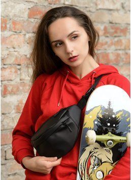 Жіноча сумка на пояс бананка Sambag Urban One чорний 85151001 фото