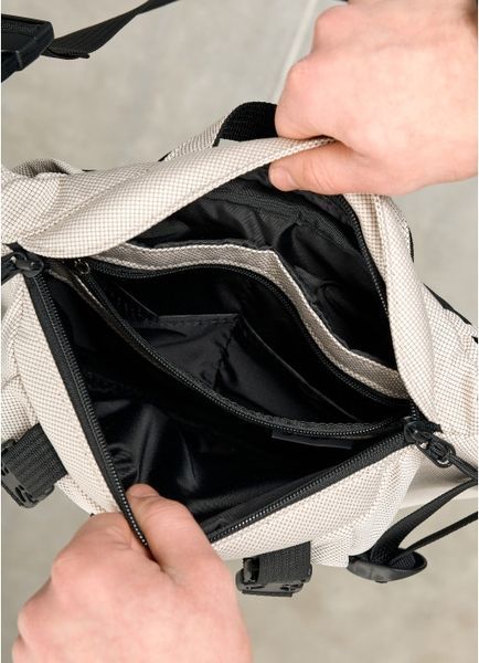 Большая мужская поясная сумка бананка Sambag DynamicDart серый шелк 80411530m фото