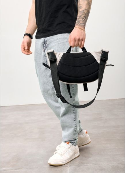 Большая мужская поясная сумка бананка Sambag DynamicDart серый шелк 80411530m фото