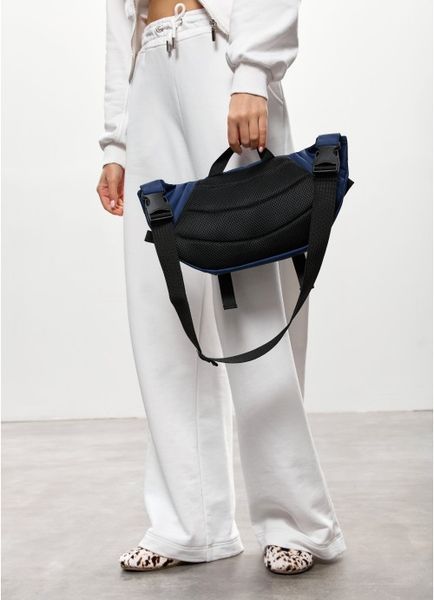Большая женская поясная сумка бананка Sambag DynamicDart синяя 80411515 фото