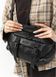 Велика шкіряна жіноча поясна сумка бананка Sambag DynamicDart чорна 80411101 фото 13