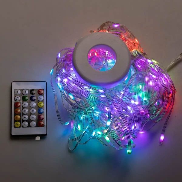 Умная гирлянда Smart 2 м, 200 LED, управление со смартфона, прозрачный провод, мультиколор 1733044W фото