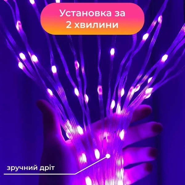 Умная гирлянда Smart 2 м, 200 LED, управление со смартфона, прозрачный провод, мультиколор 1733044W фото