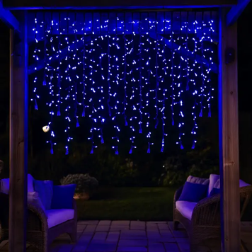 Уличная гирлянда Бахрома 20 м, 335 LED, черный провод, синее свечение 20MBBL фото