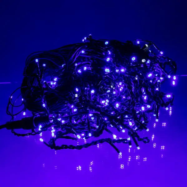 Уличная гирлянда Бахрома 20 м, 335 LED, черный провод, синее свечение 20MBBL фото