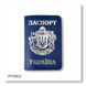 Обкладинка для паспорта "Україна з великим Гербом" (синя, срібне тиснення) PYY5СС фото 1