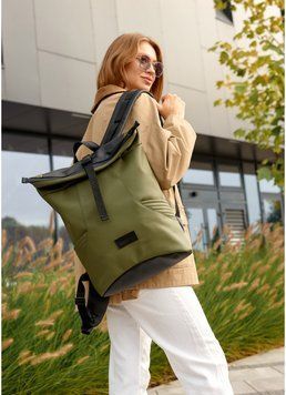 Рюкзак ролл Sambag унисекс RollTop KQN хакі 24320119 фото