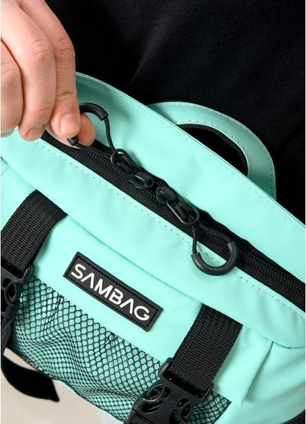 Большая мужская поясная сумка бананка Sambag DynamicDart мятная 80411514m фото