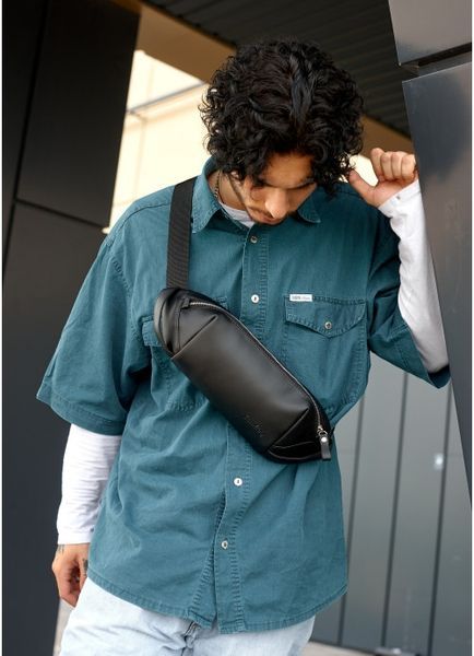 Сумка через плече бананка Sambag Holster MSH чорна з перфорацією 87113001m фото