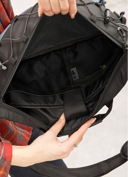 Жіноча cумка-бананка під ноутбук Sambag Urban Pro чорно-синя 51411215 фото