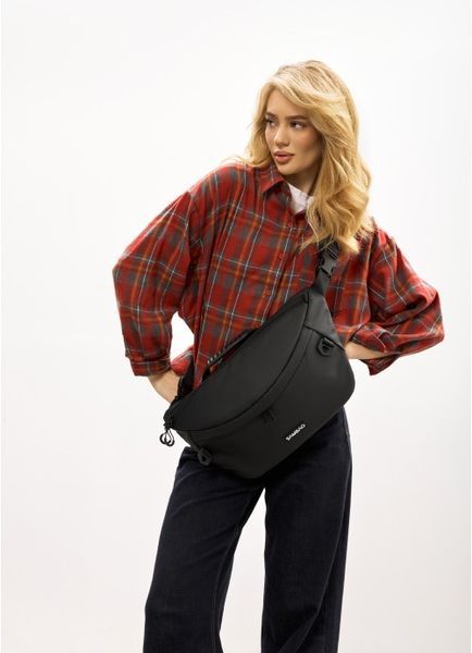 Женская сумка-бананка под ноутбук Sambag Urban Laptop черная 51411064 фото