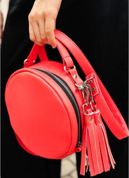 Жіноча кругла сумка Sambag Bale червона 52200017 фото