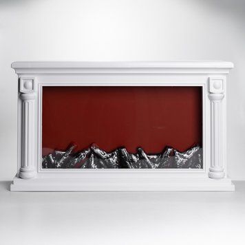 Камин декоративный с LED-подсветкой 64*13*37 см, белый Yiwu SP-60W SP-60W фото