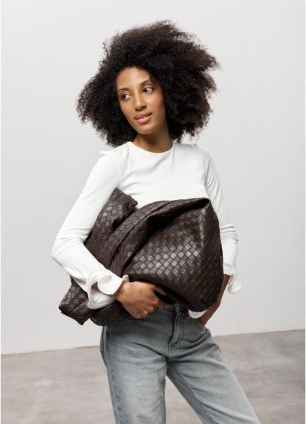 Жіноча сумка Sambag HOBO WEAVE шоколад 53330068 фото