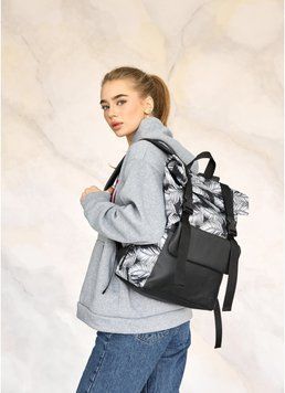 Рюкзак ролл Sambag женский RollTop Milton Flap черный 24251720 фото