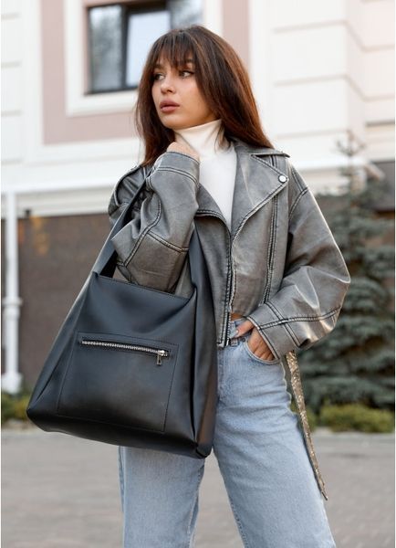 Жіноча сумка Sambag HOBO Bliss чорна принт "Flowers" 53453713 фото