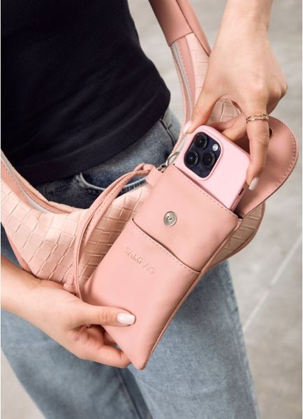 Жіноча сумка Sambag HOBO Mini рожева 53100066 фото