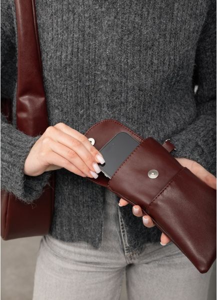 Женская сумка Sambag HOBO S бургунд. 53100013 фото
