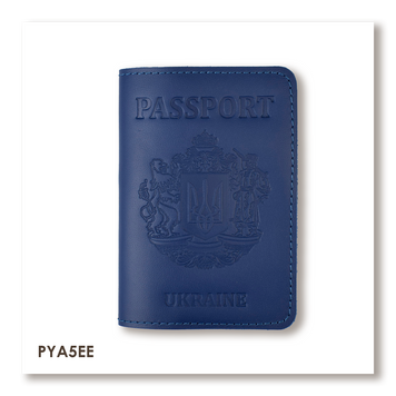 Обложка для паспорта Passport с большим гербом (синяя, слепое тиснение) PYA5EE фото