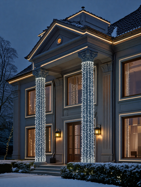 Гірлянда Нитка вулична 50 м, 500 LED, білий провід, біле світіння CF500L50MWW фото