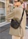 Большая женская кожаная сумка на пояс бананка Sambag Tirso Max черная 81341101 фото 6