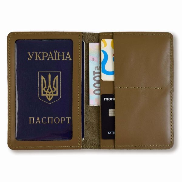 Хакі базовий шкіряний докхолдер DKHB9 фото
