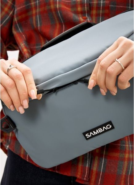 Жіноча cумка-бананка під ноутбук Sambag Urban Laptop блакитна 51411010 фото