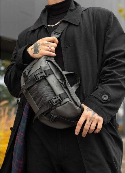 Большая мужская поясная сумка бананка Sambag DynamicDart графитовая 80411009m фото