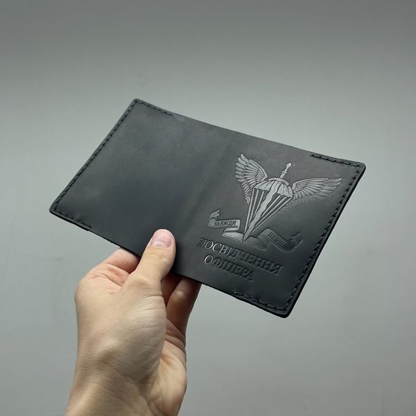Обложка на удостоверение офицера ДШВ чёрная dsvcof377 фото