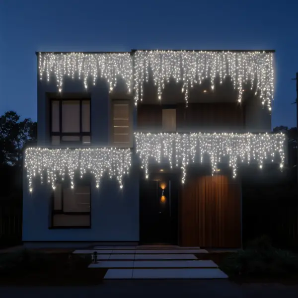 Вулична гірлянда Бахрома 20 м, 335 LED, білий провід, біле світіння 20MWW фото