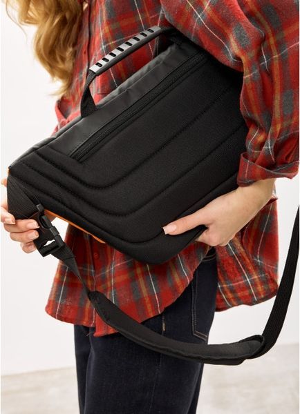 Жіноча cумка-бананка під ноутбук Sambag Urban Laptop чорно-оранжева 51411129 фото