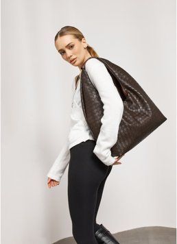 Женская сумка Sambag HOBO WEAVE коричневая 53300068 фото