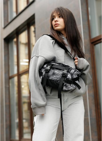 Велика жіноча поясна сумка бананка Sambag DynamicDart принт "Palm" 80411720 фото