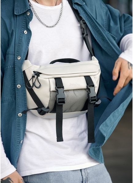 Большая мужская поясная сумка бананка Sambag DynamicDart серая 80411030m фото