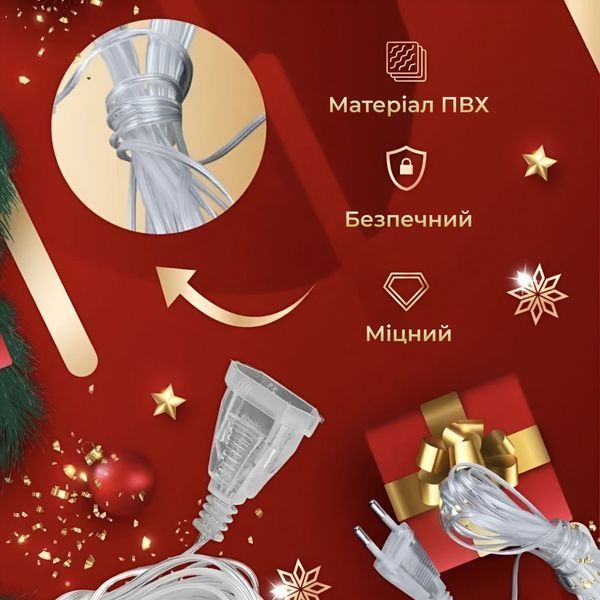 Удлинитель для гирлянд 5 м, прозрачный провод, 220 В 5МTR фото
