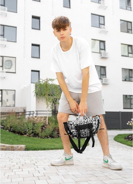 Большая мужская поясная сумка бананка Sambag DynamicDart принт "Graphity" 80411715m фото