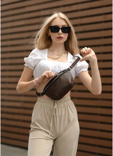 Сумка на пояс бананка Sambag Polo SQO шоколадний 86123020 фото