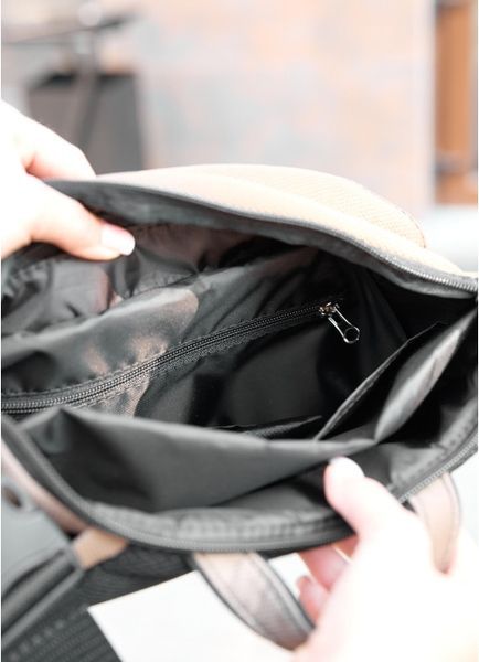 Большая женская поясная сумка бананка для планшета Sambag DynamicDart орех 80411700 фото